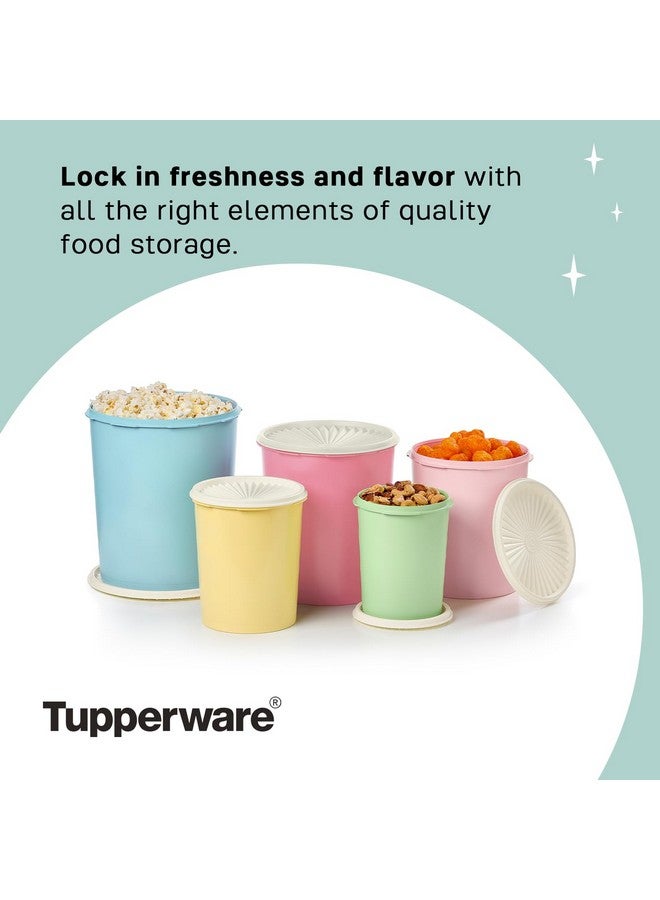 Tupperware مجموعة حاويات توبراير التراثية 10 قطع بألوان عتيقة، آمنة في غسالة الصحون وخالية من BPA (5 حاويات، 5 أغطية) - Image 5