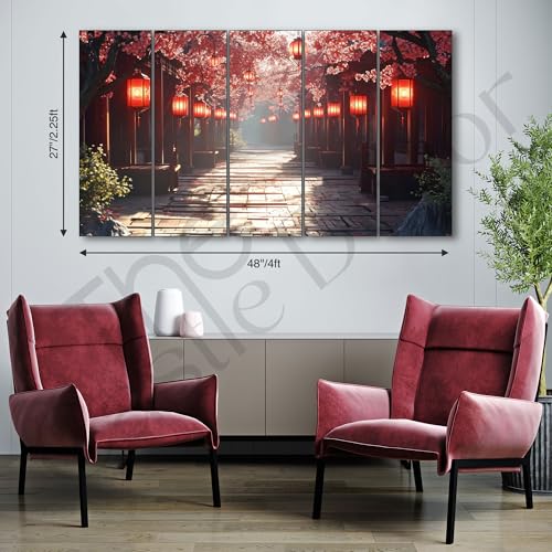 The Castle Decor Japanse art painting with frame Big Size 27x48 Wall art for living room,Bedroom,Drawing room,Hotels-Wooden Framed-750 - Image 3