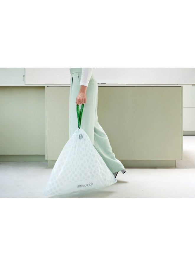 Brabantia PerfectFit Trash Bags (Size A / 0.8 Gallon) High Quality Thick Plastic Trash Can Liners with Tie Tape Drawstring Handles (20 Bags) - Image 5