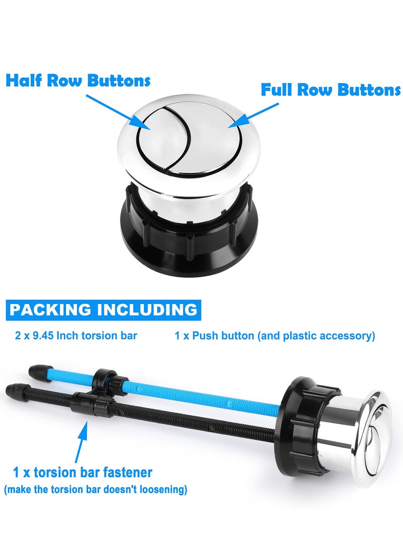 SOLARAE Dual Push Flushing Button for Toilet Water Tank - 38mm Thread Diameter, Adjustable Flush Mechanism, Ideal for Efficient Water Management in Toilets. - Image 2