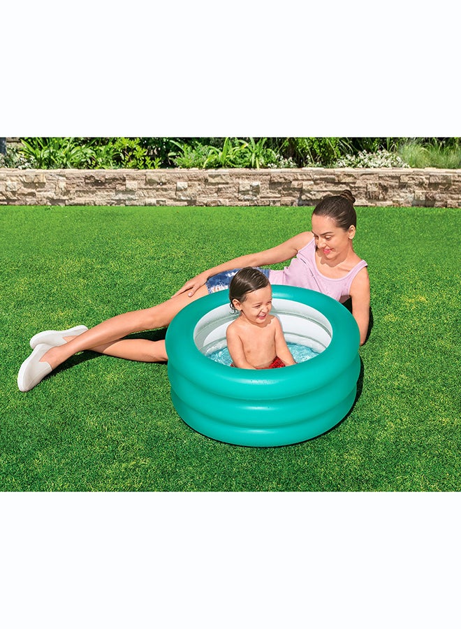 Bestway بيستواي، Φ27.5" x H12"/Φ70cm x H30cm حوض سباحة ثلاثي الحلقات للأطفال قابل للنفخ للعب المائي الخارجي للأطفال والعائلات، مصنوع من مواد عالية الجودة المتينة، تصميم سهل للنفخ والتفريغ - Image 5