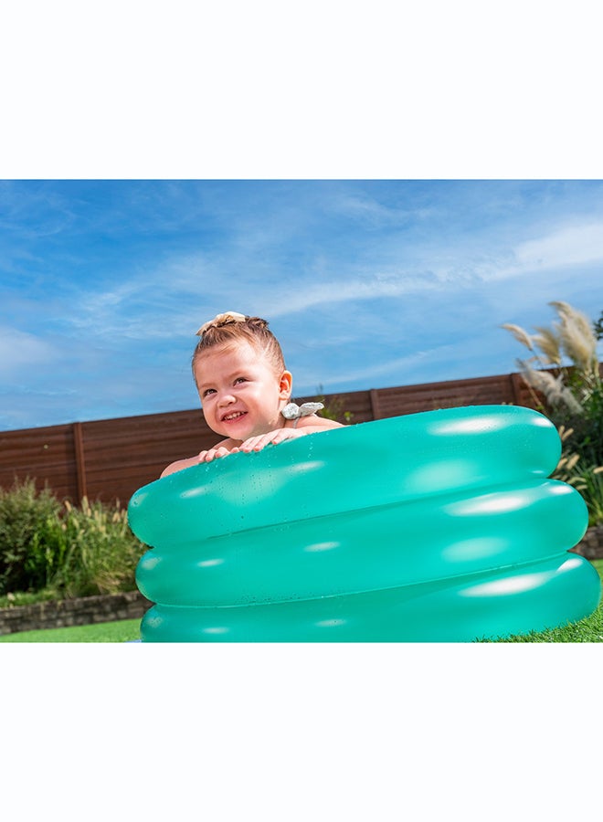 Bestway بيستواي، Φ27.5" x H12"/Φ70cm x H30cm حوض سباحة ثلاثي الحلقات للأطفال قابل للنفخ للعب المائي الخارجي للأطفال والعائلات، مصنوع من مواد عالية الجودة المتينة، تصميم سهل للنفخ والتفريغ - Image 4