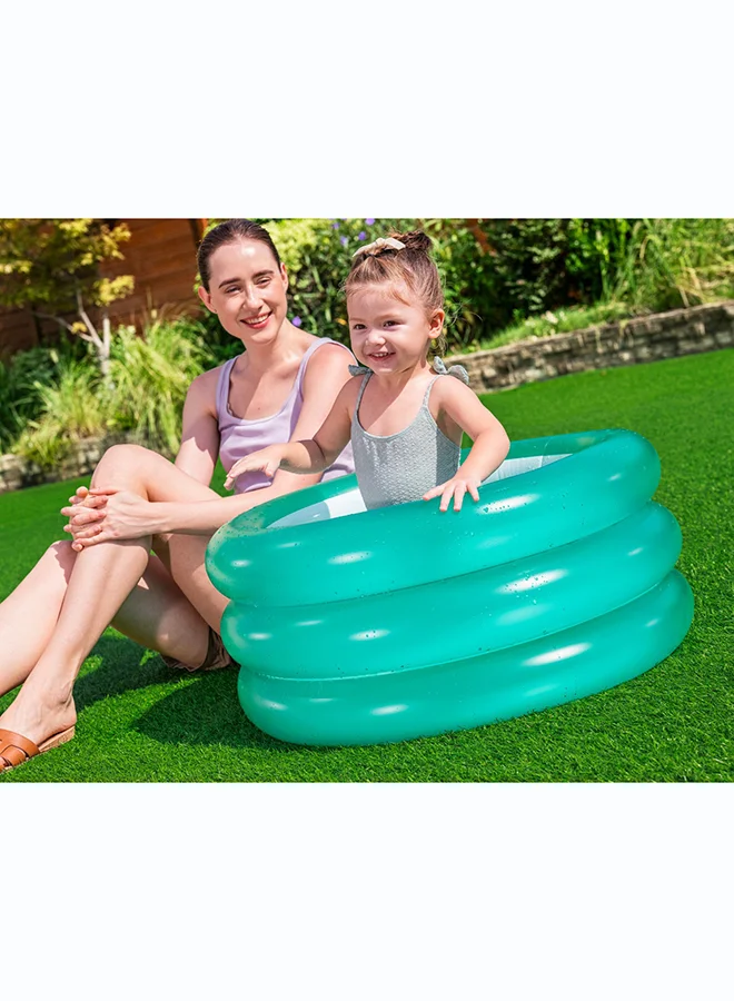 Bestway Bestway, 27.5" x H12"70cm x H30cm Triple Ring Kiddie Pool Inflatable Outdoor Water Play Toy for Kids and Families, Durable Premium Quality Material, Easy Inflate and Deflate Design, Pool Beach Garden Summer Fun Activity