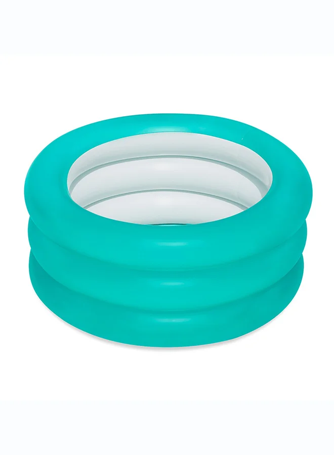 Bestway Bestway, 27.5" x H12"70cm x H30cm Triple Ring Kiddie Pool Inflatable Outdoor Water Play Toy for Kids and Families, Durable Premium Quality Material, Easy Inflate and Deflate Design, Pool Beach Garden Summer Fun Activity