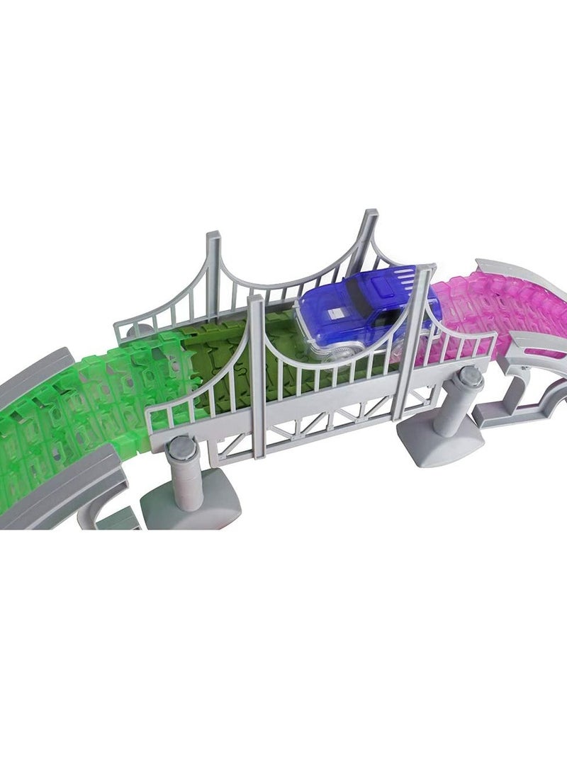 UKR UKR Glowing Car Track – Luminous Car Race Track Toys for Kids – Fun Shine Track Playset for Toddlers and Children  - Image 2