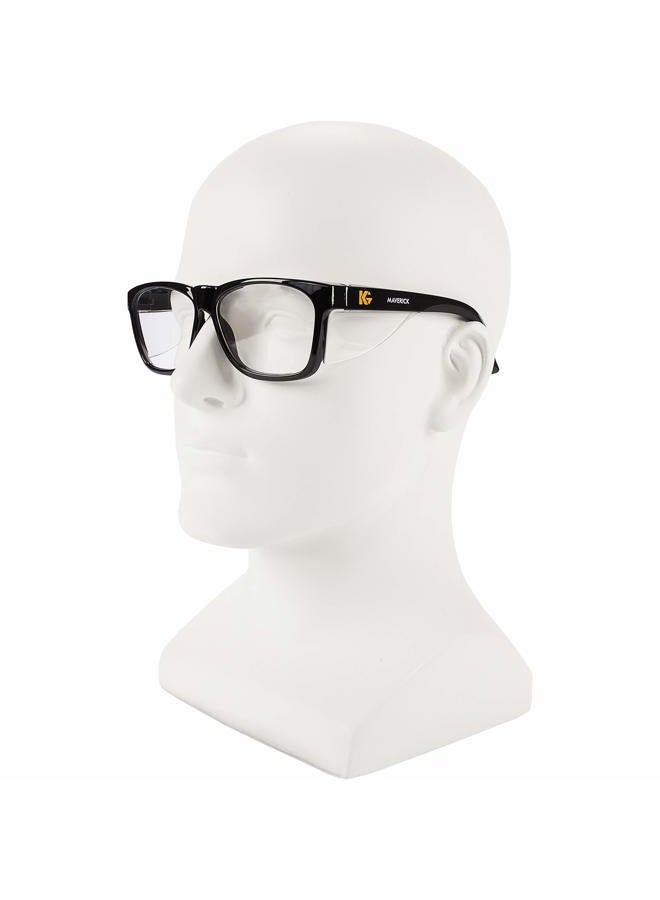 KleenGuard™ V30 Maverick Eye Protection (49309), with KleenVision™ Anti-Fog Coating, Clear Lenses, Black Frame (Qty 1) - Image 3