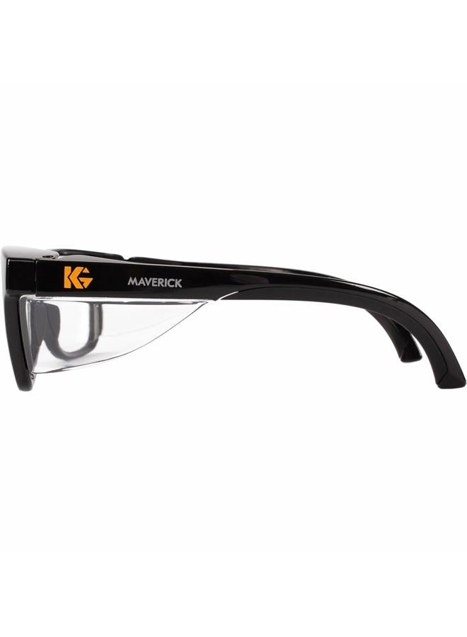 KleenGuard™ V30 Maverick Eye Protection (49309), with KleenVision™ Anti-Fog Coating, Clear Lenses, Black Frame (Qty 1) - Image 4