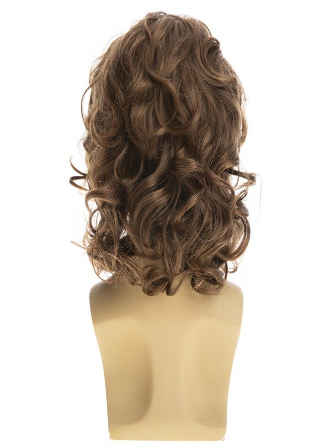 Baruisi Mens Short Curly Wig Light Brown Fluffy Cosplay Costume Hair Wig - Image 4