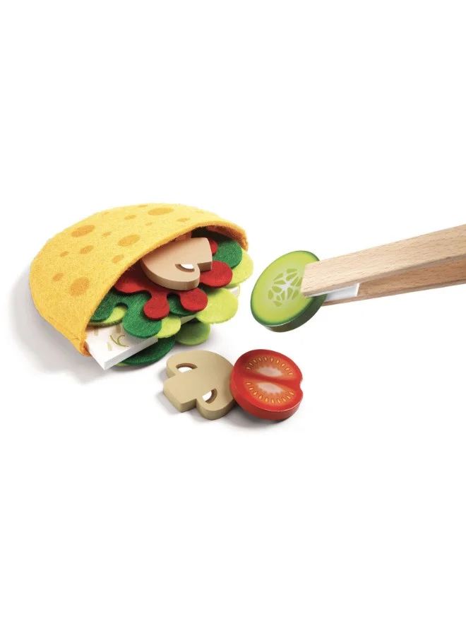 DJECO Cyrus & Lena Make Pitas With Menu Playset