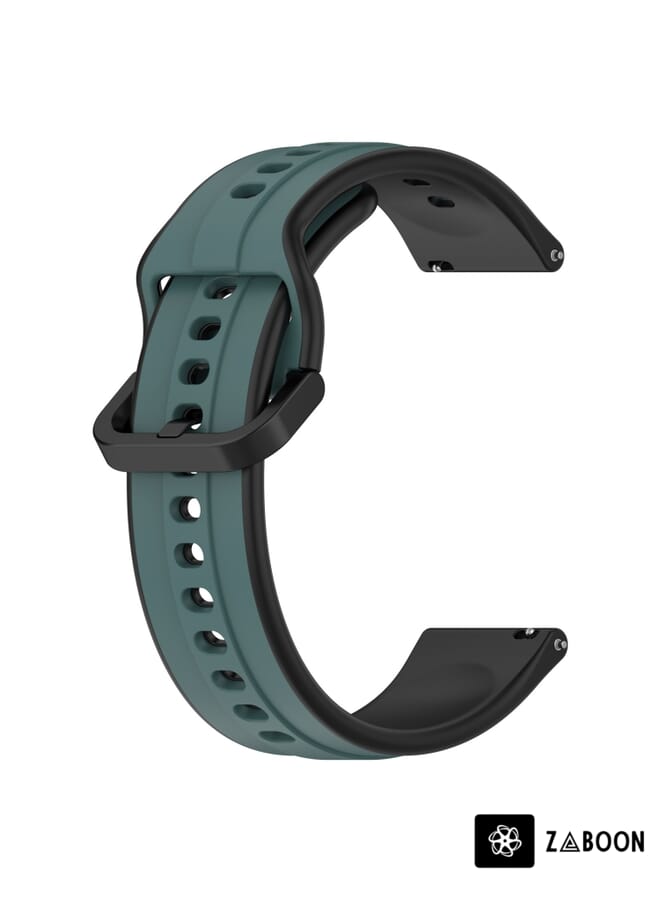 Zaboon Xiaomi Watch S1 Active 22mm Convex Loop Two-Color Silicone Watch Band - Image 2