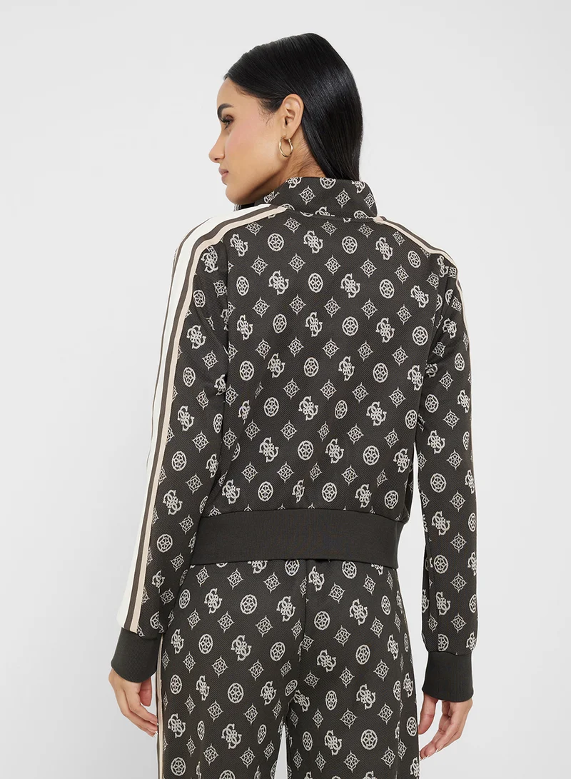 جس Peony Taped Zip Through Jacket