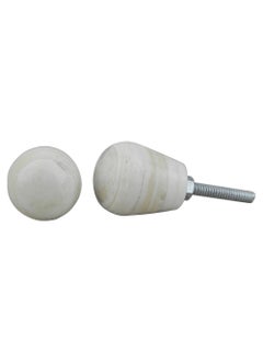 IndianShelf 2 Piece Cream Knobs Bone Drawer Knob Round Main Door Handle Set 190 cm Drawer Pulls