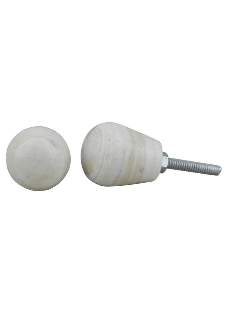 Indian-Shelf - IndianShelf 2 Piece Cream Knobs Bone Drawer Knob Round Main Door Handle Set 190 cm Drawer Pulls - Image 1