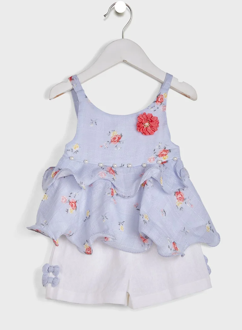 Nautinati Printed Cotton Top With Shorts