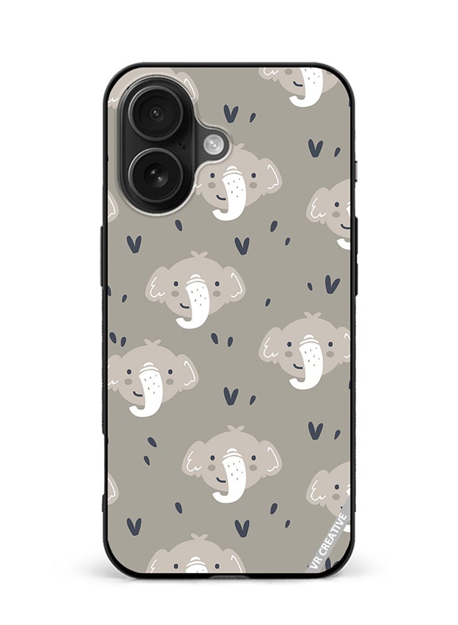VR CREATIVE Protective Case Cover For Apple iPhone 16 Plus Elephant Design Multicolour