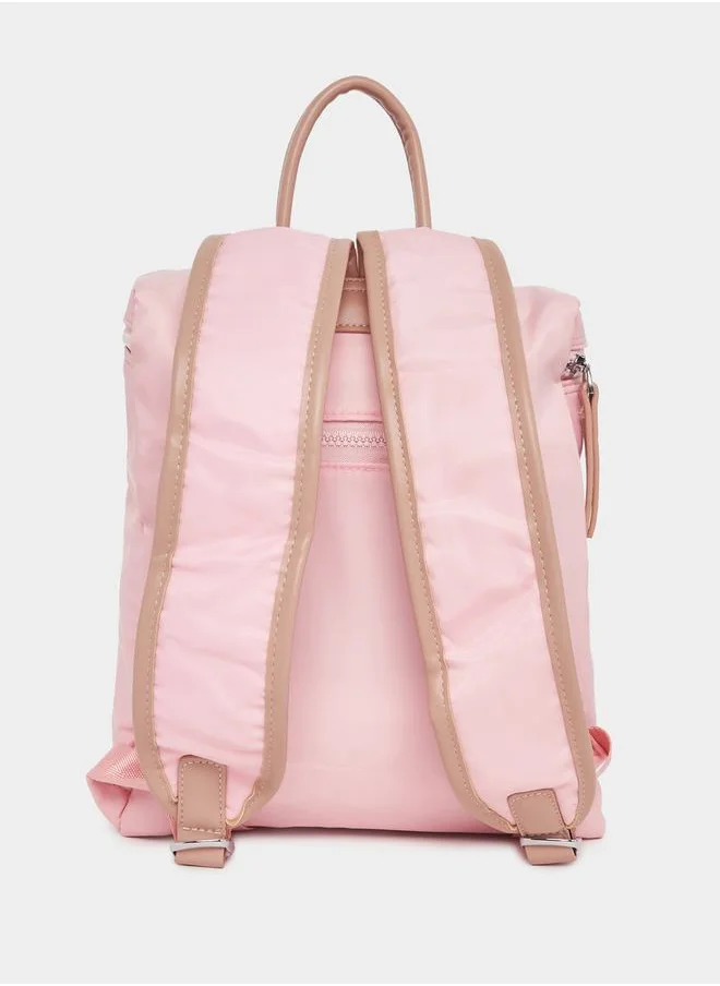 Styli Contrast Flap Backpack