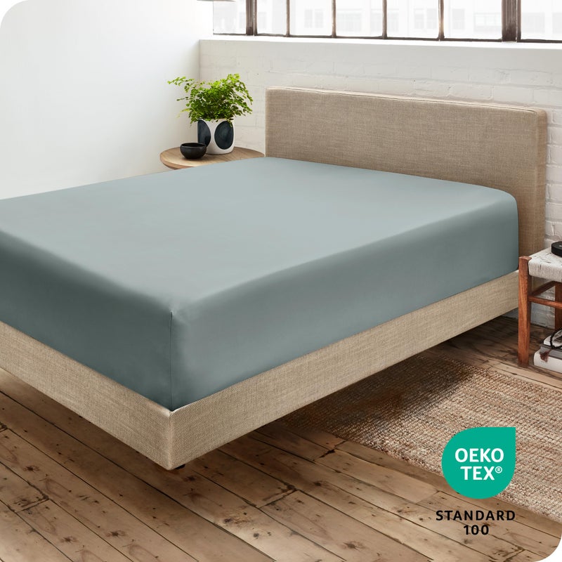 Bare Home Fitted Bottom Sheet Queen Size - Premium 1800 Microfiber - Ultra-Soft Hotel Luxury - Deep Pocket - Durable And Long Lasting (Queen  Sea Spray) - Image 4