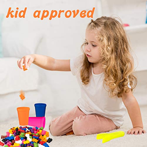 Driddle Colorful Counting Bears with Matching Cups - 100 Bears - Sort, Count & Color Recognition Learning Toy for Toddler & Kids - Montessori Education - Preschool Game - Image 5