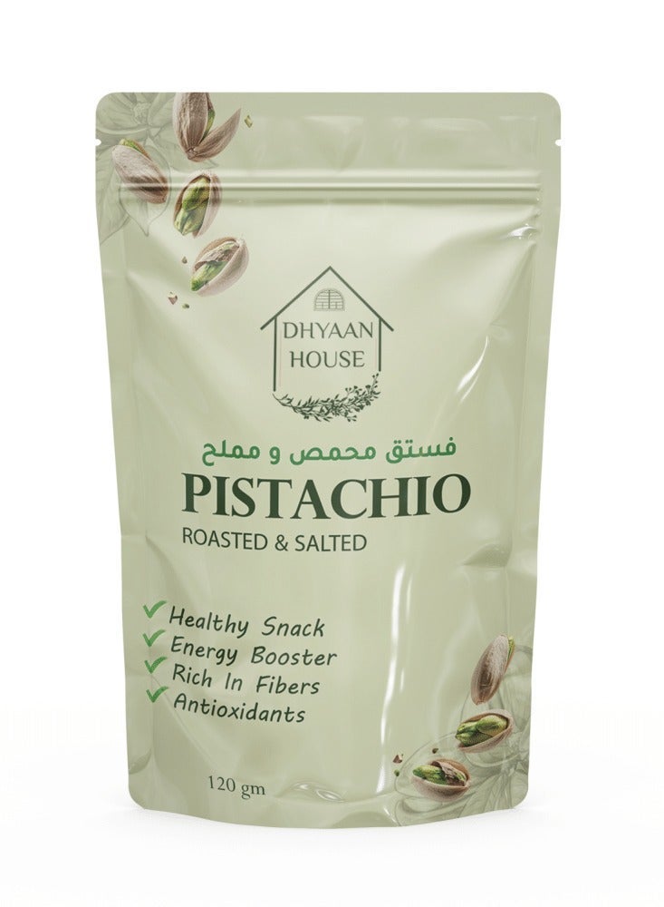 Dhyaan House Roasted & Salted Pistachio - 120 gm & Cuatro Mixed Nuts - 120 gm & Raw Almond - 120 gm Bundle - Image 2