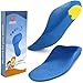 Ailaka Kids Orthotic Cushioning Arch Support Shoe Insoles Children Pu Foam Inserts for Flat feet Plantar Fasciitis Feet Heel Pain Relief Blue - Image 1
