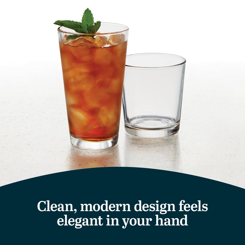 Libbey Flare Tumbler and Rocks Glasses Set, Stylish Lead-Free Drinking Glasses Set of 16, Versatile Dishwasher Safe Kitchen Glassware Set for Parties - Image 5