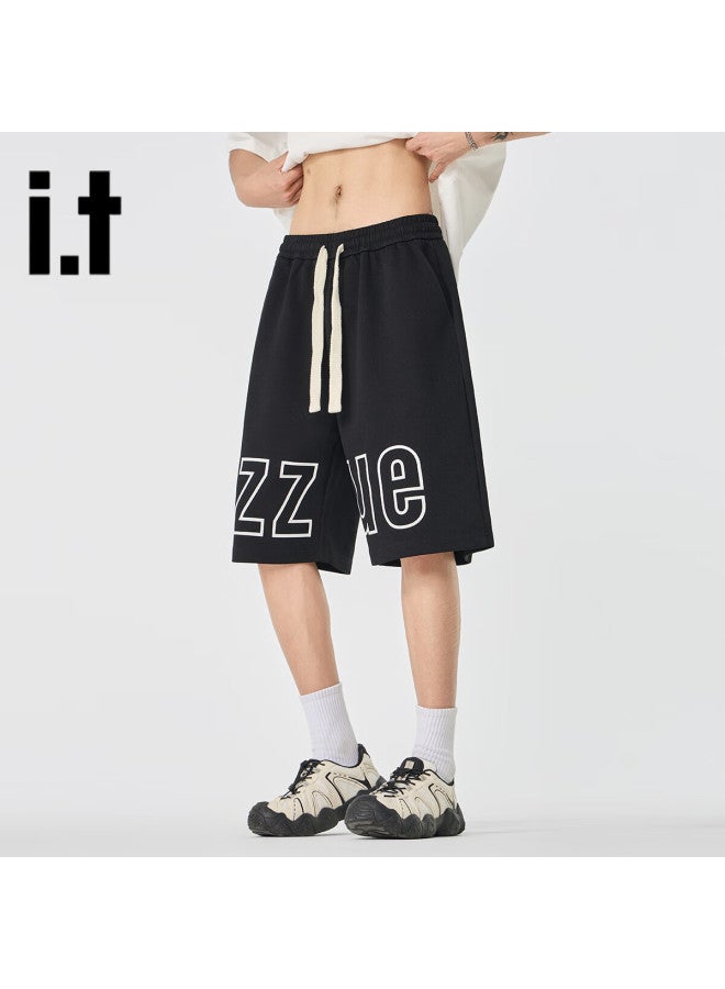 Izzue Men's Summer Casual American Style Skin-friendly Loose Fit Five-point Shorts - Image 1