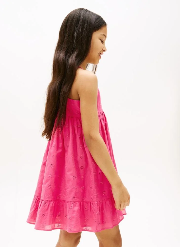 TOMMY HILFIGER Kids Broderie Anglaise Dress