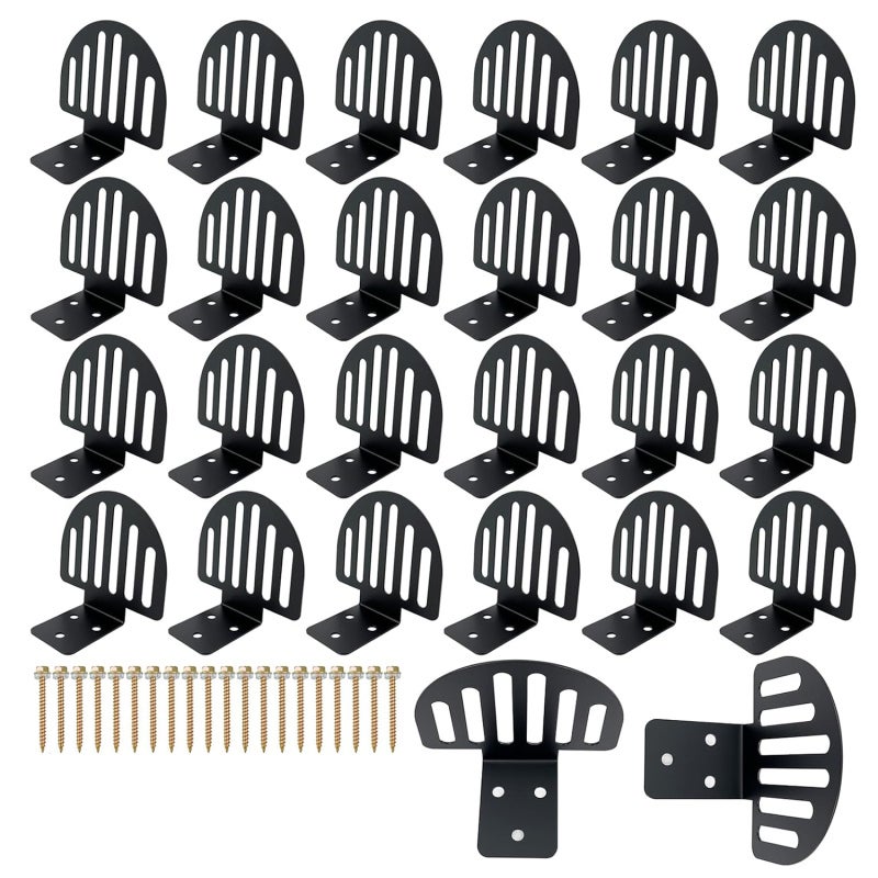 Metal Roof Snow Guards 25-Piece Alloy Steel Set - Drill-Free 5-Min Installation Fan-Shaped Snow Stoppers for Residential Metal Roof Winter Protection - Image 1