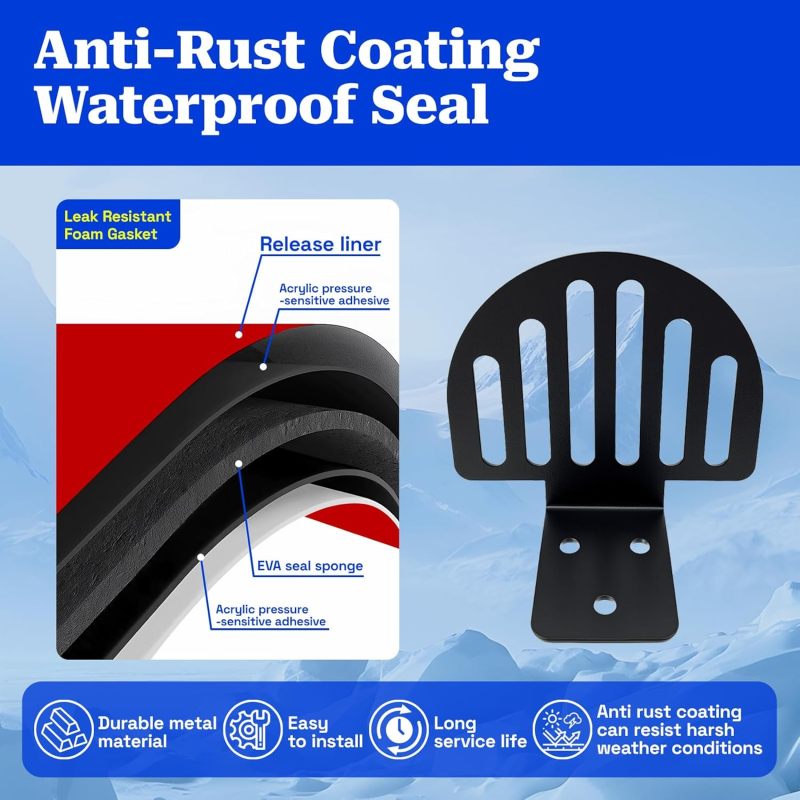 Metal Roof Snow Guards 25-Piece Alloy Steel Set - Drill-Free 5-Min Installation Fan-Shaped Snow Stoppers for Residential Metal Roof Winter Protection - Image 4