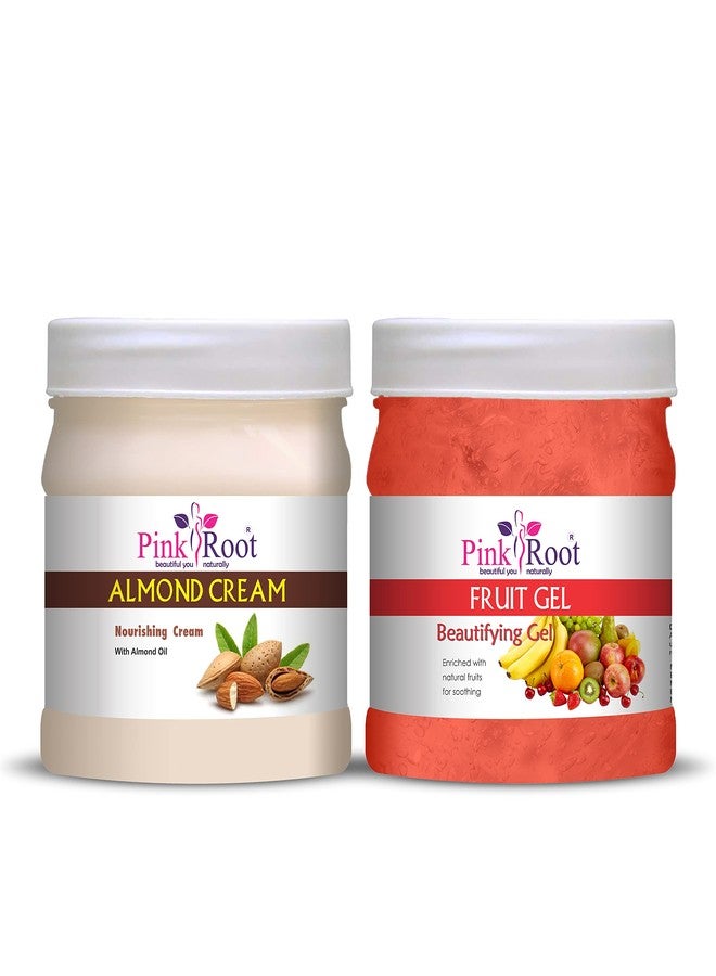Pink Root Almond Cream 500gm with Fruit Gel 500gm - Image 1