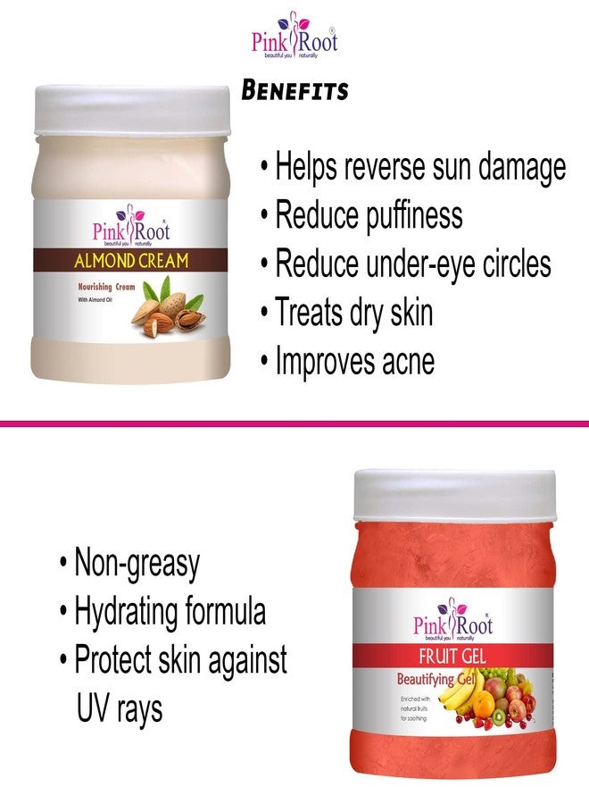 Pink Root Almond Cream 500gm with Fruit Gel 500gm - Image 5