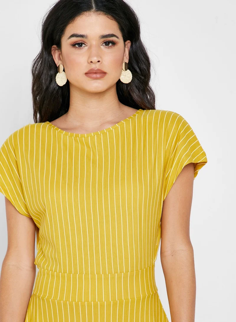 Reserved Striped A-Line Dress