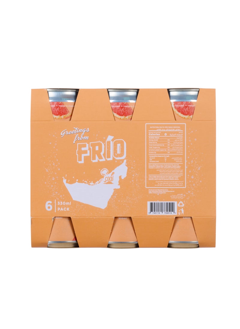 Frío Sparkling Water - Grapefruit Sparkling Water x 6 Pack-330ML - Image 1