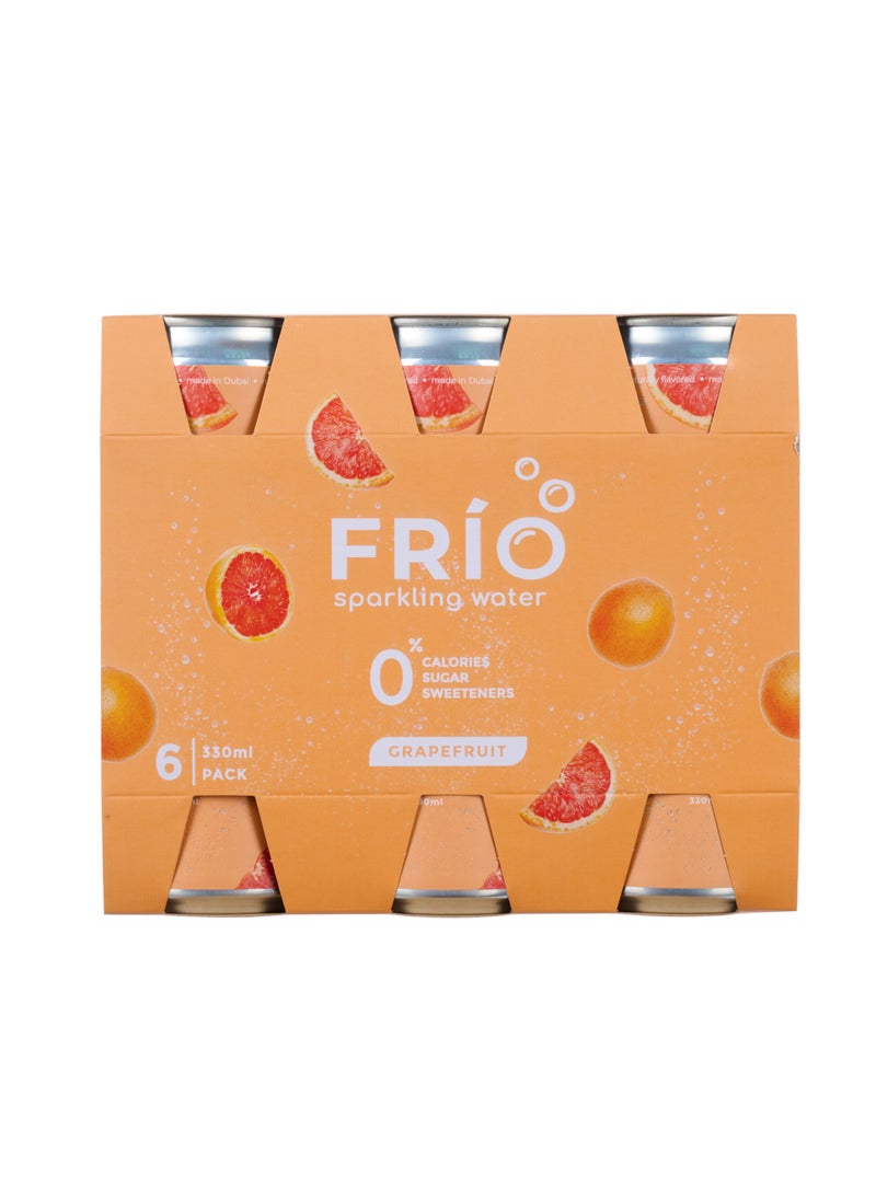 Frío Sparkling Water - Grapefruit Sparkling Water x 6 Pack-330ML - Image 1