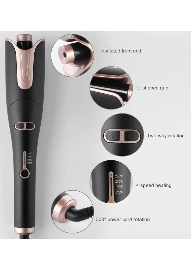 DENX DX1354 Automatic Ceramic Hair Curler - Effortless 360-Degree Rotation, Adjustable Speed Settings for Perfect Curls - Image 1