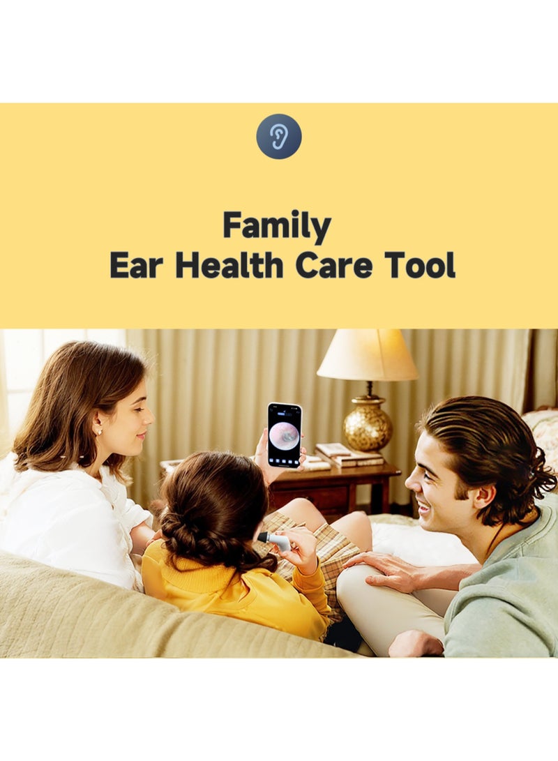 3.9mm ear endoscope camera, WiFi digital otoscope with 6 LED lights, suitable for children and pets, compatible with iOS and Android systems, comes with a carrying case (white). - Image 3