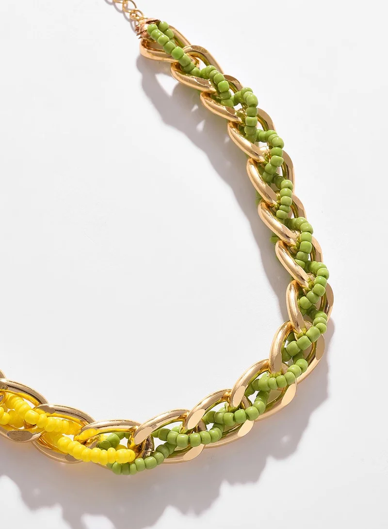 Sohi  Beads Statement Artificial Chain Necklace Jewellery for Women | Best Price UAE