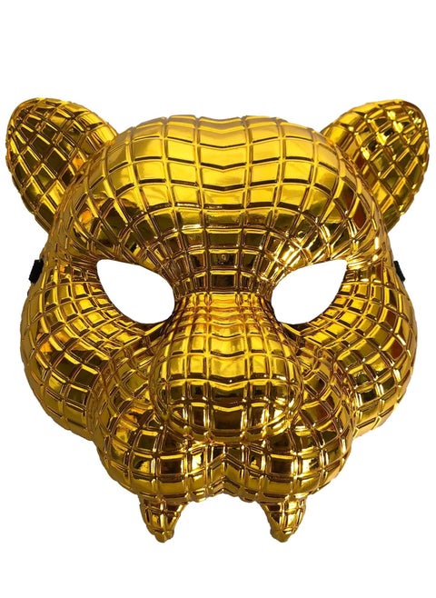 Golden Leopard Mask - Squid Game Character Mask | Perfect for Cosplay and Collecting | 20cm Height, 20cm Width