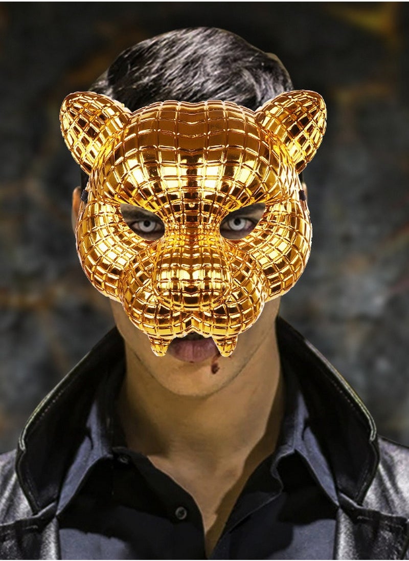 RATSAW - Golden Leopard Mask - Squid Game Character Mask | Perfect for Cosplay and Collecting | 20cm Height, 20cm Width - Image 1