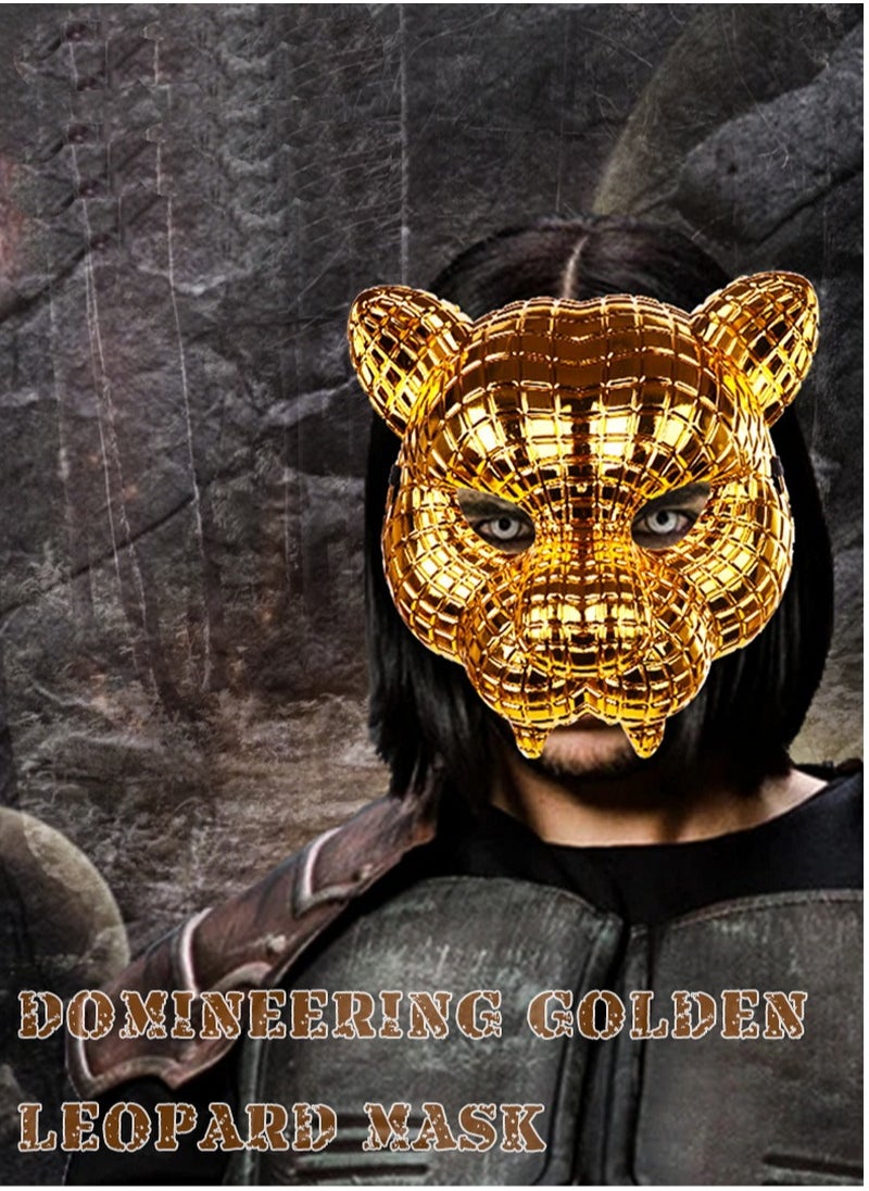 RATSAW - Golden Leopard Mask - Squid Game Character Mask | Perfect for Cosplay and Collecting | 20cm Height, 20cm Width - Image 1