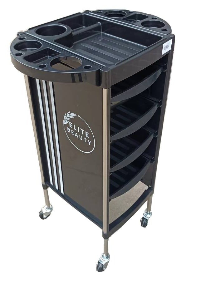 Elite Salon Trolley Cart Division Trolley Black for Home Beauty Salon Barbershop - Image 2