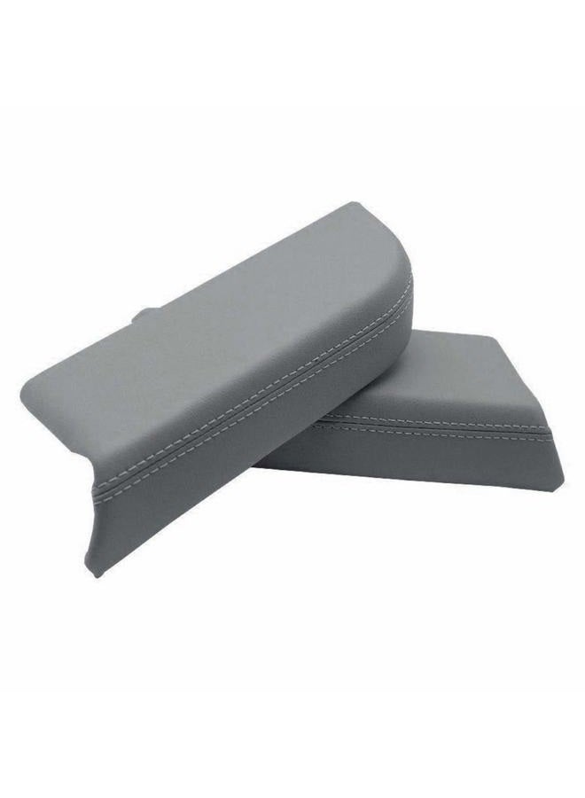 Dunhil Front Door Panel Armrest Cover replace for Pilot 2009 2010 2011 2012 2013 Leather Armrest with Door Clip Panel Trim Removal Tool (Gray) - Image 1