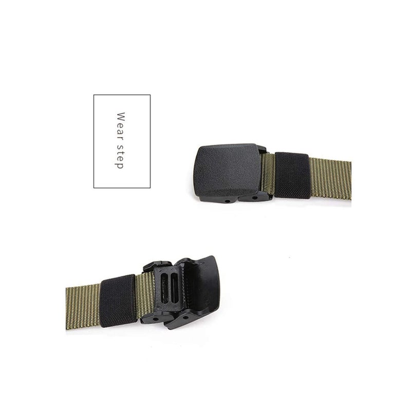 SOLARAE حزام قماش للرجال حزام قماش خارجي مع مشبك بلاستيكي نايلون قابل للتعديل حزام رياضي خارجي ناعم - Image 5