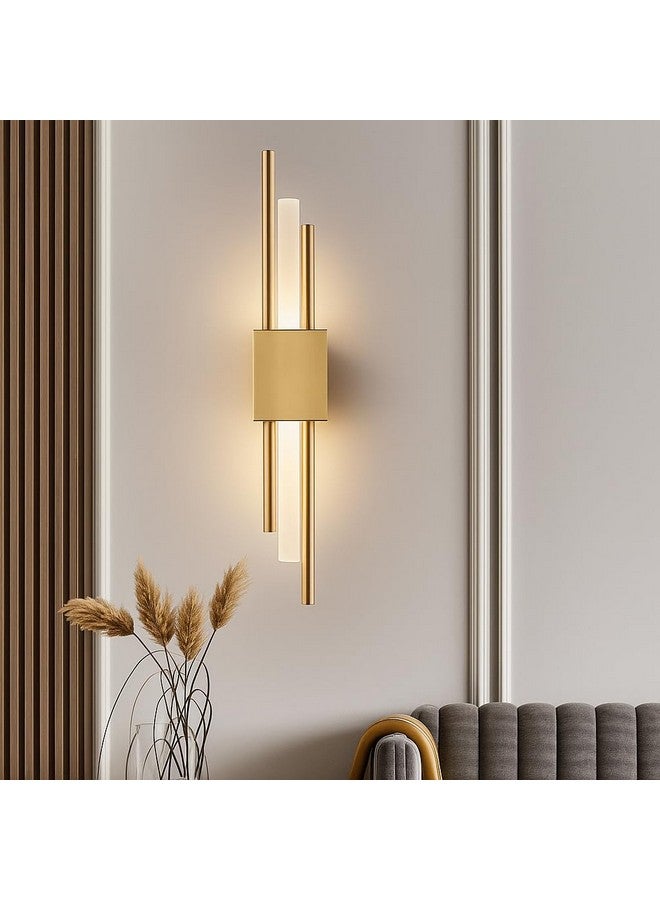 The Decor Wick مصباح الحائط الزخرفي المقاوم للماء 6 واط LED مع درجة حرارة لونية ثلاثية | مصابيح أكريليك بغطاء أنبوب نحاسي لتزيين الإضاءة الداخلية في غرفة المعيشة والممرات - Image 1
