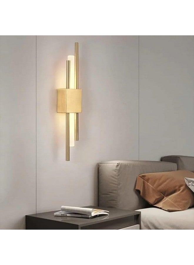 The Decor Wick مصباح الحائط الزخرفي المقاوم للماء 6 واط LED مع درجة حرارة لونية ثلاثية | مصابيح أكريليك بغطاء أنبوب نحاسي لتزيين الإضاءة الداخلية في غرفة المعيشة والممرات - Image 3
