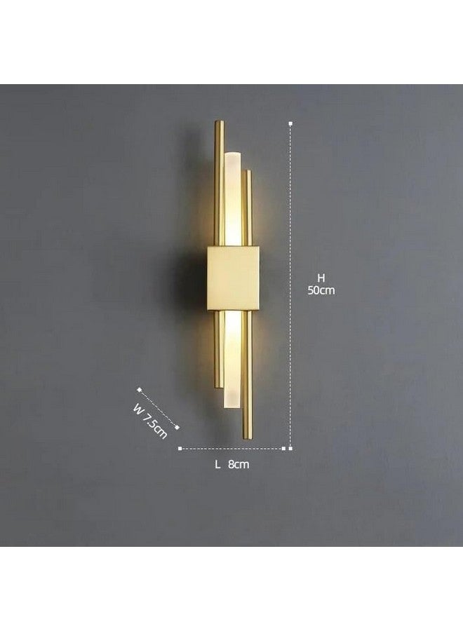 The Decor Wick مصباح الحائط الزخرفي المقاوم للماء 6 واط LED مع درجة حرارة لونية ثلاثية | مصابيح أكريليك بغطاء أنبوب نحاسي لتزيين الإضاءة الداخلية في غرفة المعيشة والممرات - Image 4