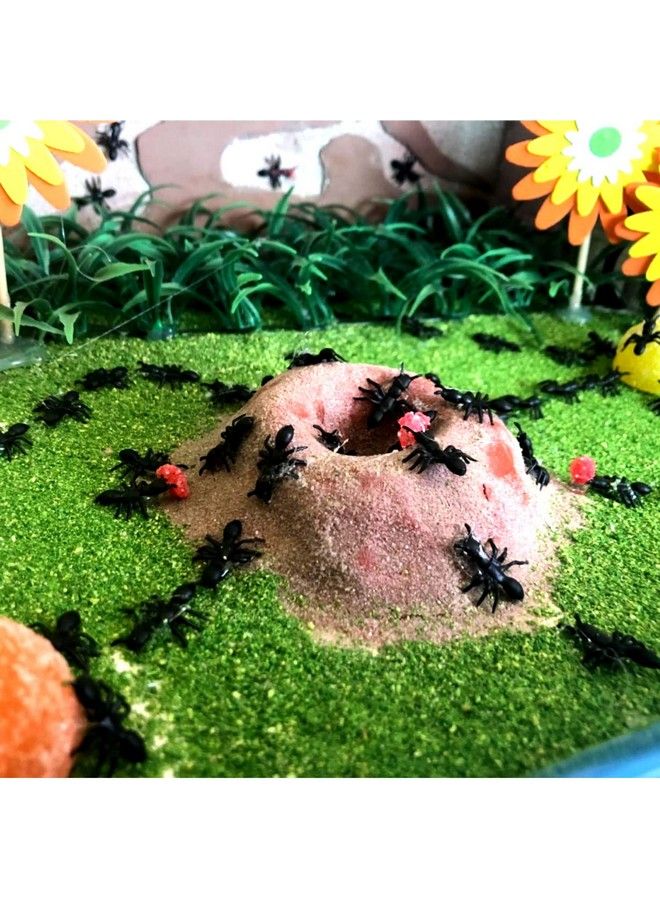 HONBAY 240 قطعة من النمل البلاستيكي المزيف - حشرات نمل واقعية - تمثال لعبة مزيف لمزاح حفلات الهالوين (2 لون) - Image 5