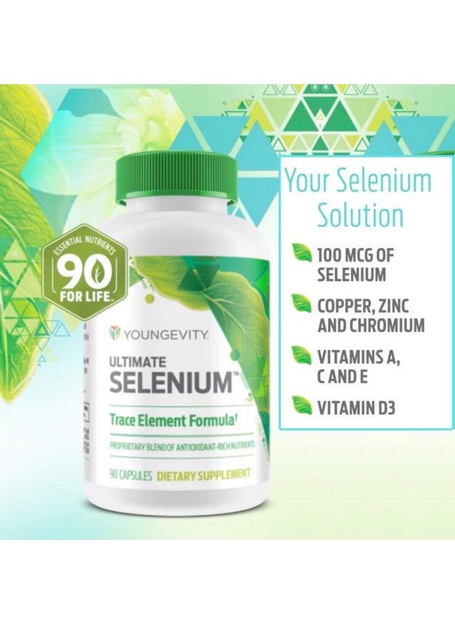 youngevity Ultimate Selenium Trace Element Formula 90 Capsules ; Selenium 100 Mcg + Other Essential Vitamins And Minerals (1 Pack)  - Image 5