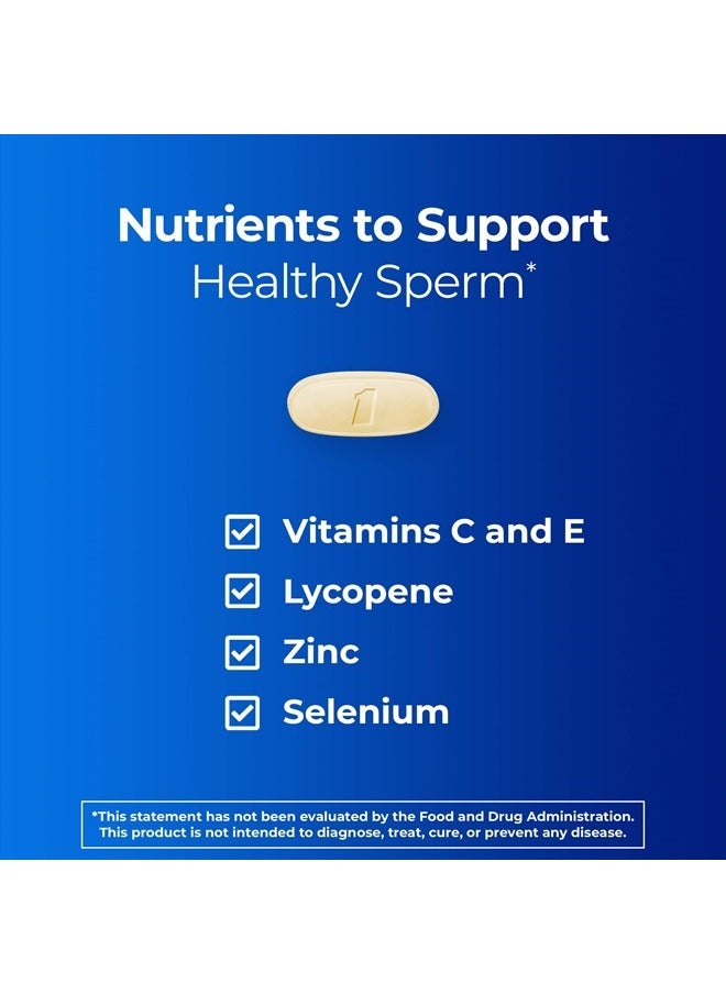 ONE A DAY - One A Day Men's Pre-Conception Health Multivitamin to Support Healthy Sperm, Supplement for Men with Vitamin C, Vitamin E, Selenium, Zinc, and Lycopene, 30 Count - Image 1