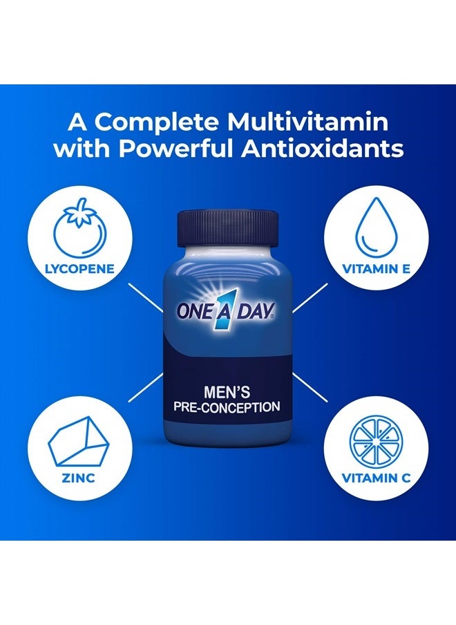 ONE A DAY - One A Day Men's Pre-Conception Health Multivitamin to Support Healthy Sperm, Supplement for Men with Vitamin C, Vitamin E, Selenium, Zinc, and Lycopene, 30 Count - Image 1